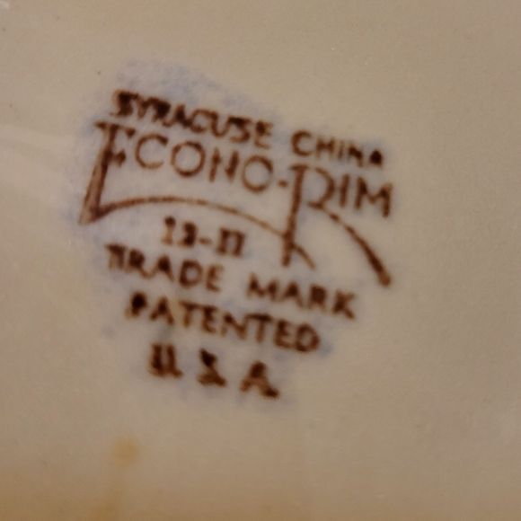 VTG Syracuse China 13x11 Oval Serving Platter, Econo-Rim USA - Picture 4 of 4